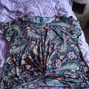 Paisley Print Women's Top - Multicolor